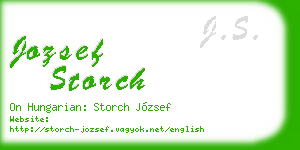 jozsef storch business card